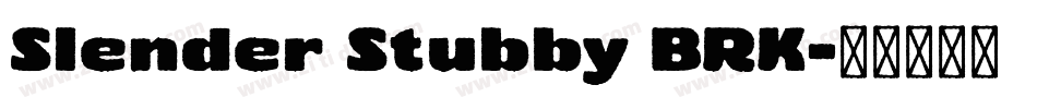 Slender Stubby BRK字体转换